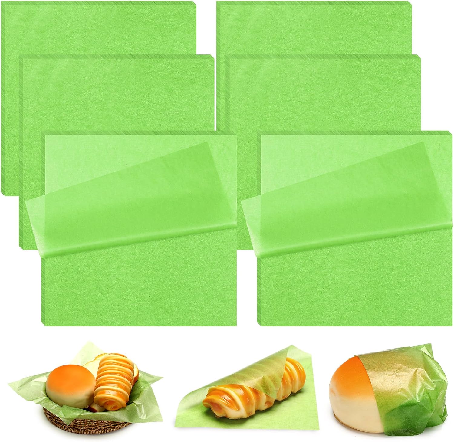Estune 240 Sheets Deli Paper Wax Paper Sheets, Pink, 7 x 7 Inch