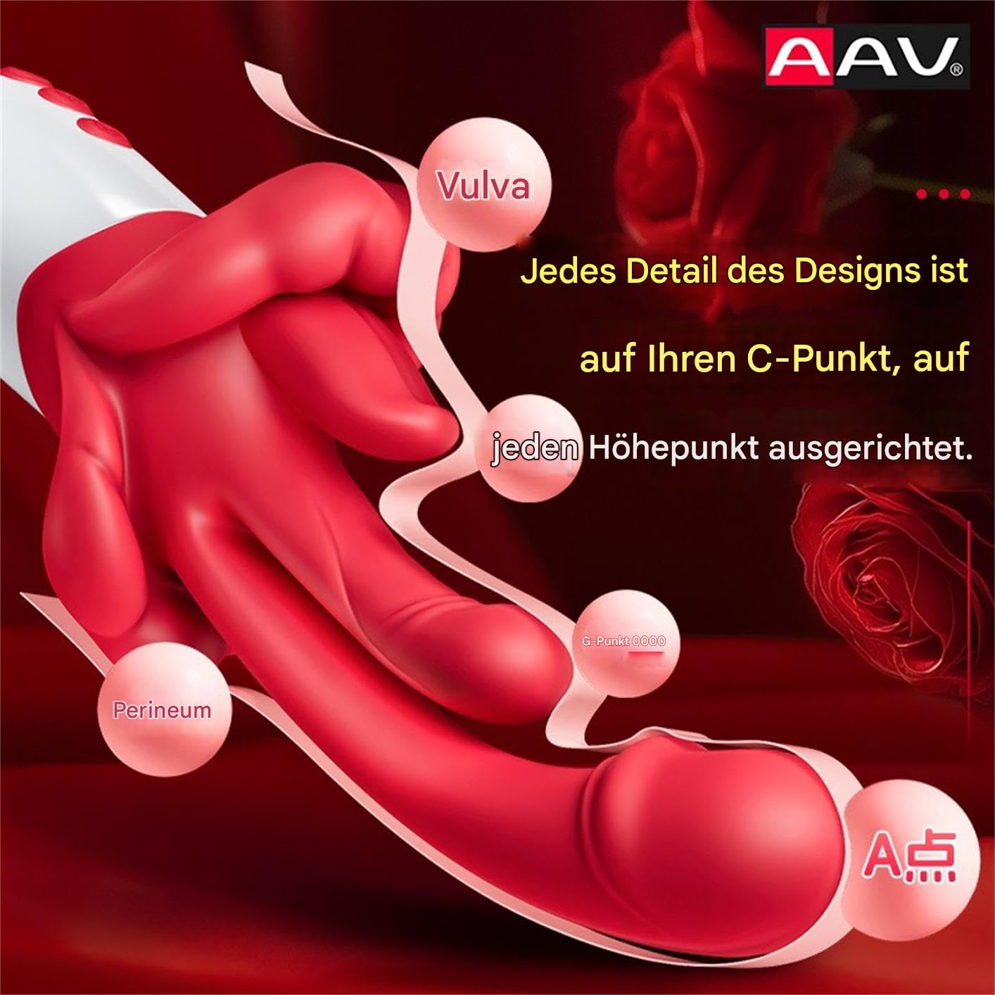 Vibration für Frauen Dildo Vibrator mit 10 Vibrationsstufen 5 Arten von Zungenvibratoren & 5 Wipp & Heizmodi, G-Punkt Vibrator Dildo Anal Vibrator Klitorisstimulation Sex Spielzeug für die Frauen