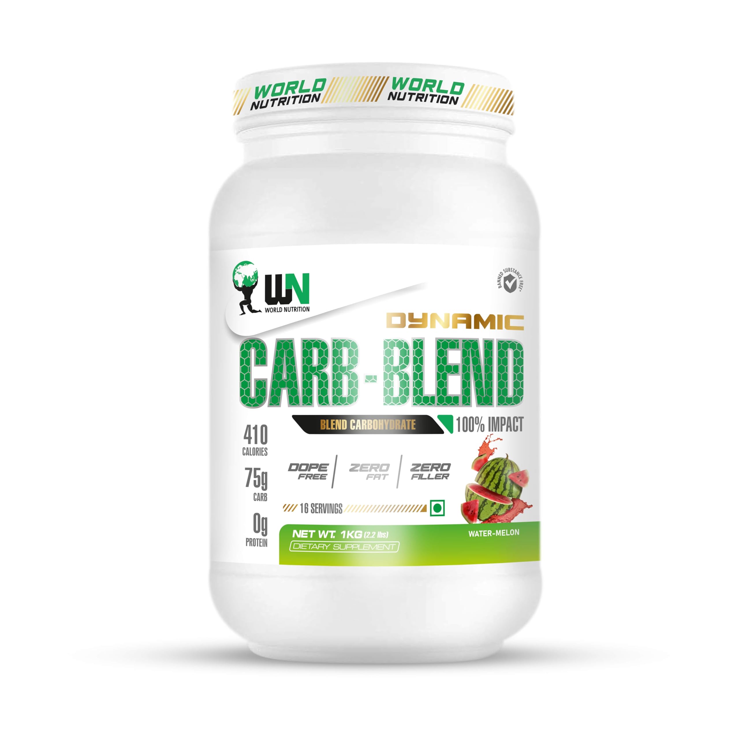 Dynamic Carb-Blend | Premium Dope-Free Carbohydrate Supplement for Sustained Energy, Performance, and Recovery | Watermelon Flavor 1kg-image-29