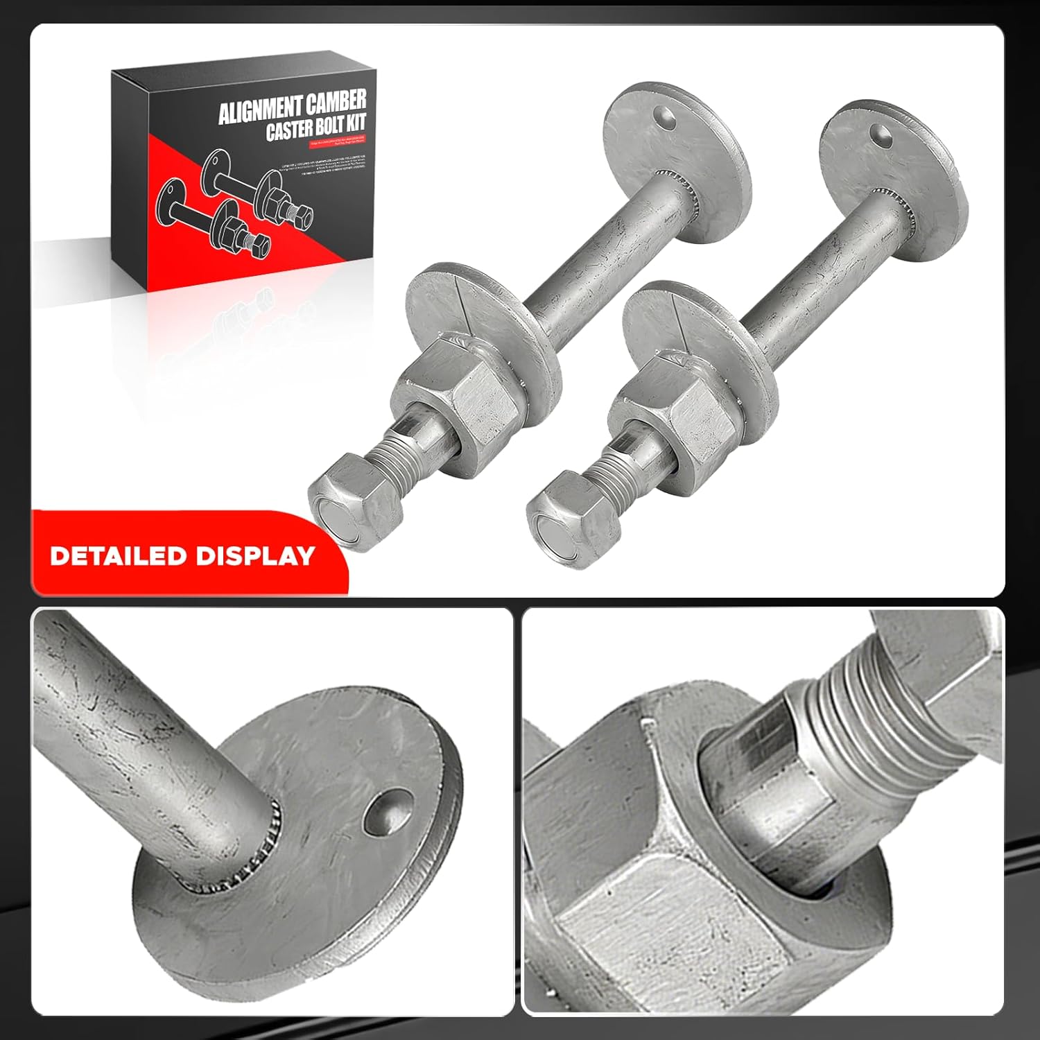 Front Alignment Camber Caster Adjustment Bolt Kit - Compatible with Dodge Ram 2500 (2006-2012) & Ram 3500 (2006-2013) RWD Models - Hardware for One Side