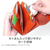 HUKURO 長財布 milelu 栃木レザー 日本製 オレンジ HUKURO 長財布 milelu メンズ レディース 本革 栃木レザー