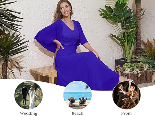 Miniatura 7 de DRESSTELLS Vestido formal para mujer, vestido de madre de la novia, invitada de boda, dama de honor, vestido largo de fiesta de graduación, vestidos