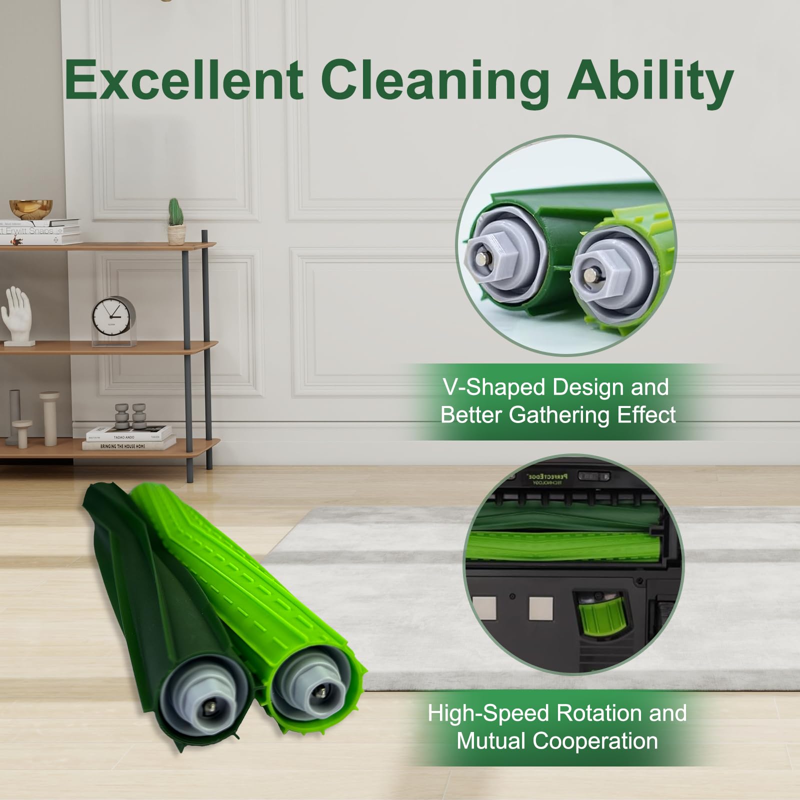 Amazon.co.jp: MIXEAL マルチサーフェスラバーブラシ4セット、iRobot