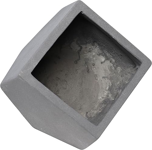 Miniatura 7 de Sunnydaze Juego de macetas de hormigón para interiores y exteriores, 2 macetas de hormigón ligeras para plantas, polvo de luna