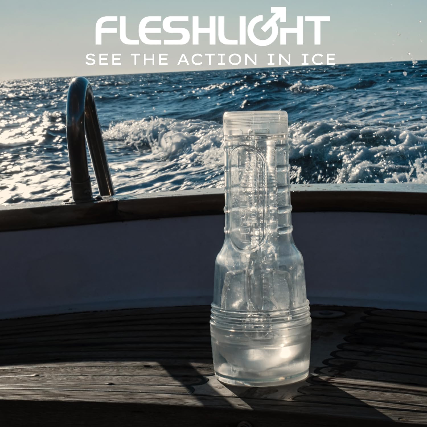 Fleshlight Ice Lady Crystal - Masturbatore SuperSkin, giocattolo del sesso estremamente realistico