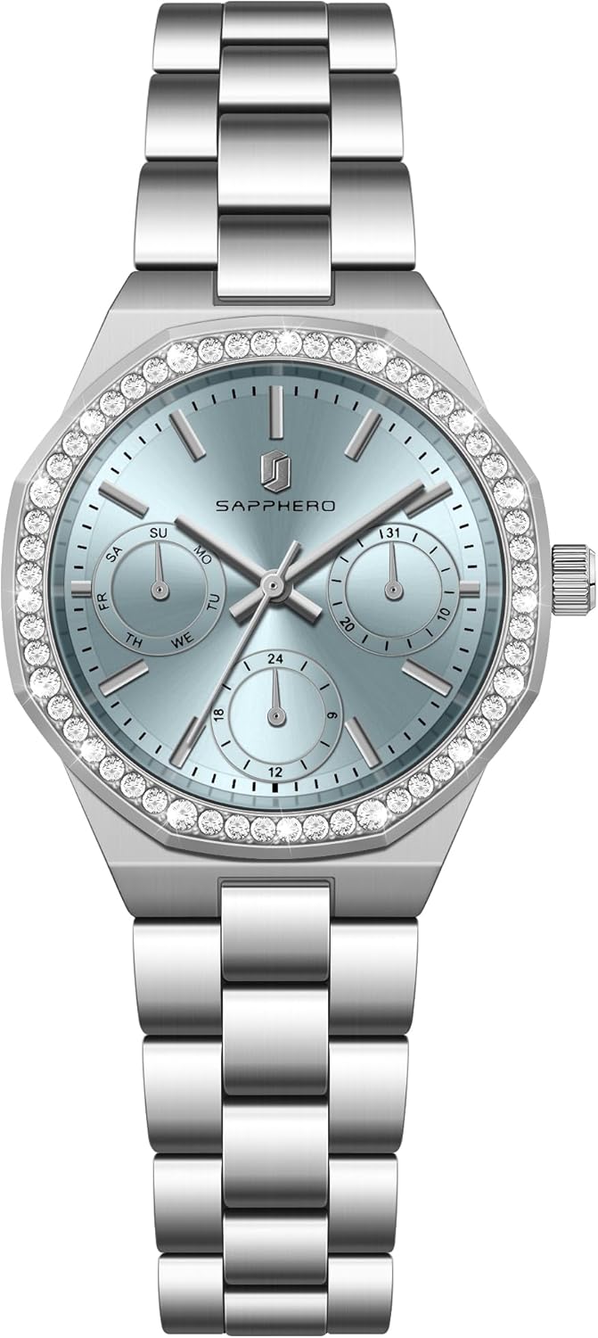 SAPPHERO Watches for Women Luxury Ladies Watches Women's Bracelet Watch Small Stainless Steel Analog 3ATM Waterproof Wrist Watch for Women