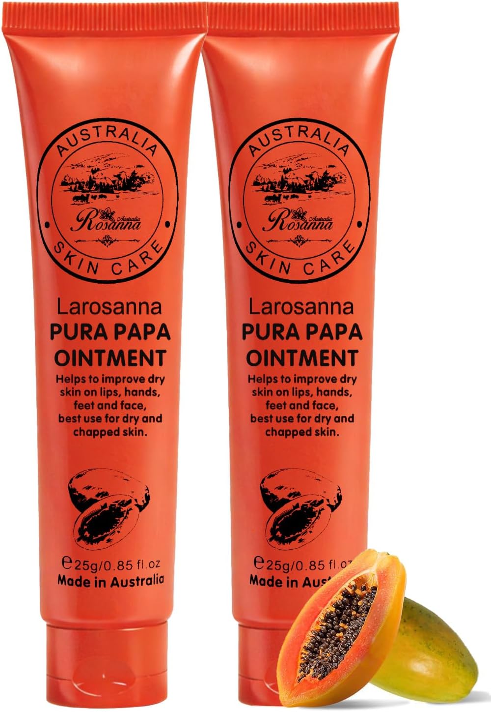 2 Pack Papaw Ointment, 25g Each Papaya Cream Imported Directly From Australia