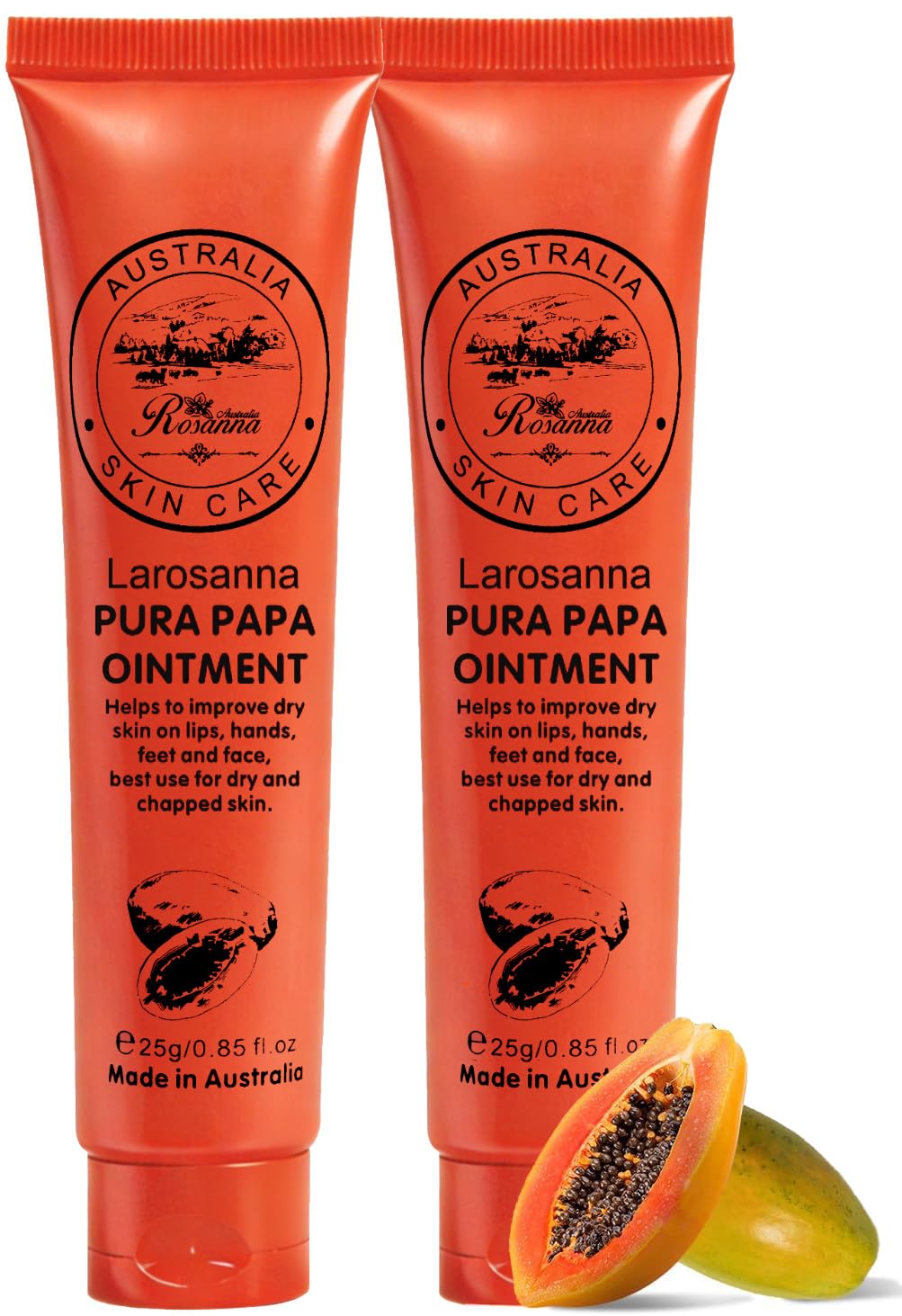 2 Pack Papaw Ointment, 25g Each Papaya Cream Imported Directly From Australia