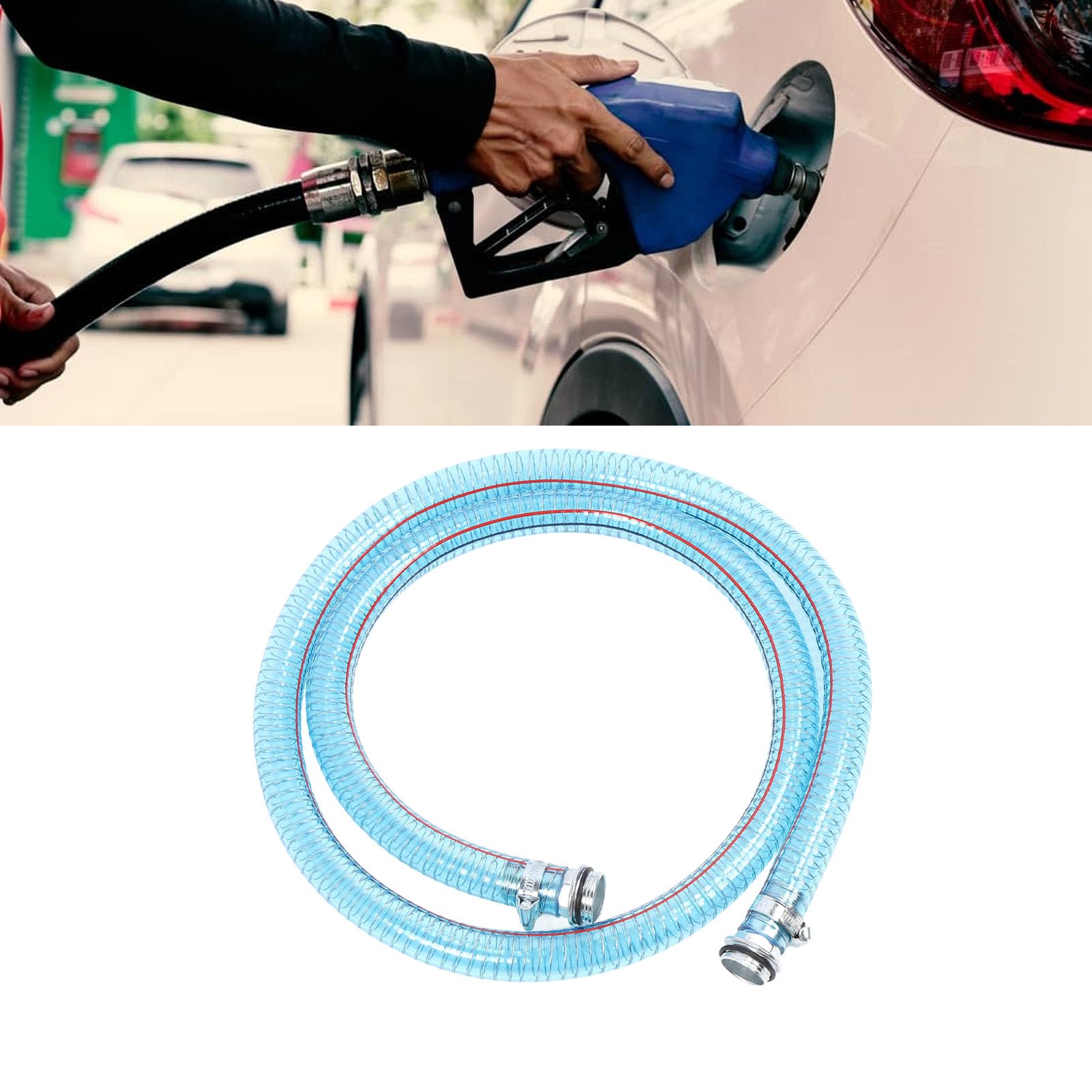 Tubo di Trasferimento del Carburante Usura a Prova di Trasferimento in Gomma Tubo di Trasferimento in Gomma per Motori di Sistemi di Carburante per Autoveicoli 4 Metri (34mm)