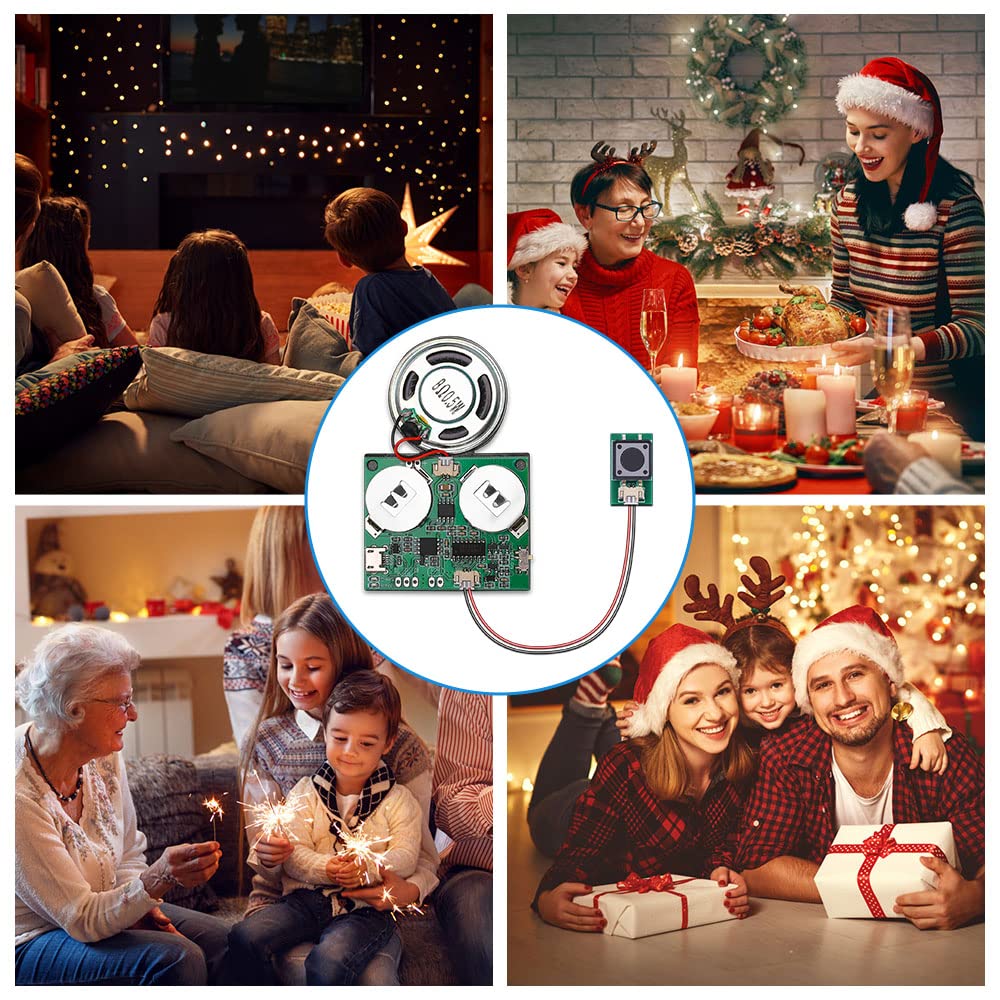 Módulo de sonido, chip de sonido programable Icstation para tarjeta de felicitación, 8M, carga USB, placa de sonido para regalos de Halloween, compatible con computadoras Windows y Mac 7