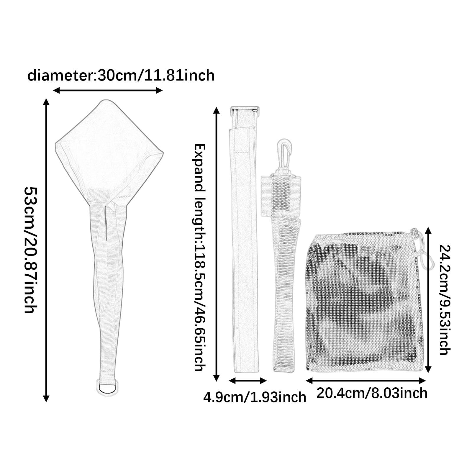 Vaveren Swim Parachute Swimming Resistance Belt Training Equipment Children Adults Device Women Men Strength Training Resistance Belt, Black M