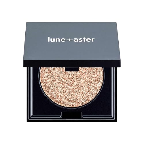 LuneAster StarDust Eye Pop - Cuarzo rosa - Sombra de ojos metálica con purpurina infundida con vitamina E y pigmentos perlados reflectantes de la luz