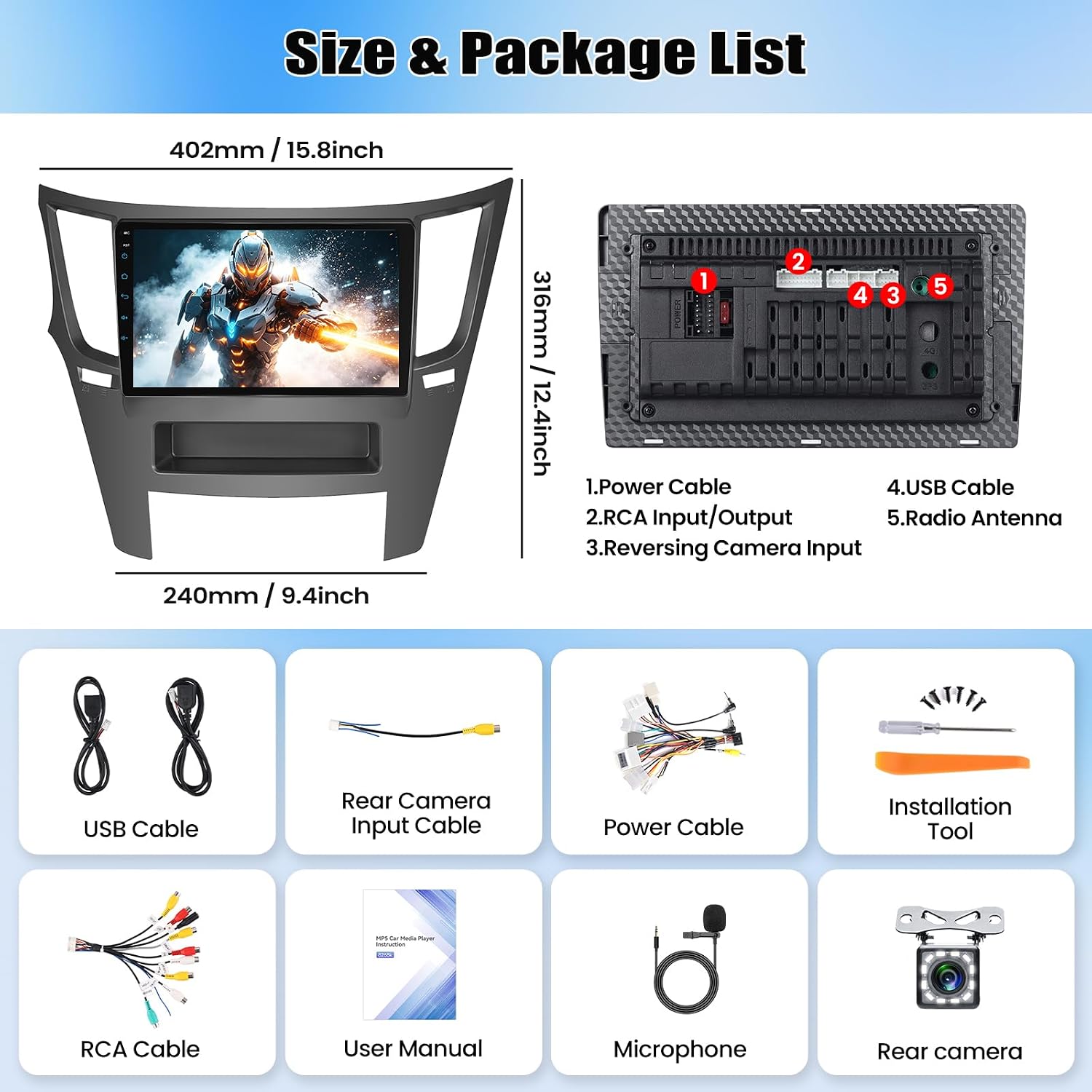 UNITOPSCI Car Stereo for Subaru Legacy Outback 2010-2016,9-inch IPS Screen with Wireless/Wired CarPlay & Android Auto, Mirror Link, Bluetooth, DSP, SWC, FM/RDS 9 71L2UXeBSBL. AC SL1500