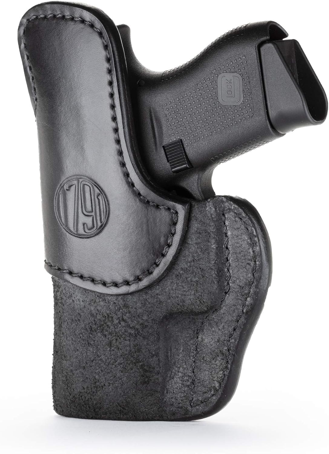 1791 GUNLEATHER Glock 43 Holster - Rigid IWB Premium Leather Gun Holster - Right Handed - Fits Glock 43, 43X, 42, 1911 3" Colt, Kimber & Sig, Bersa Thunder, Ruger LC9, SR22, P365, Walther P22