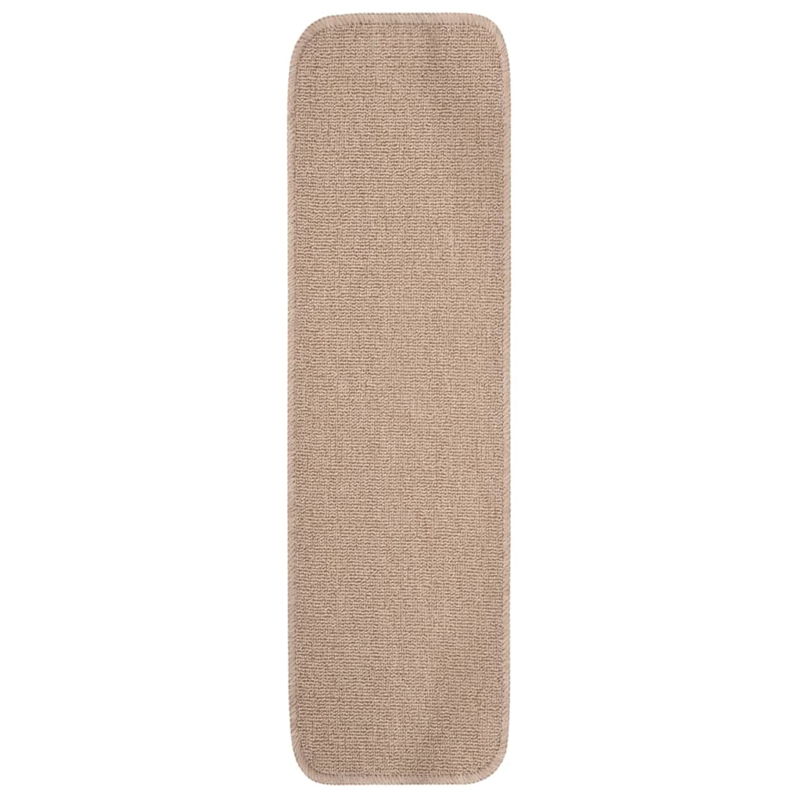 Tapis escalier antidérapants en velours beige de 75x20cm, l'élégance sobre pour votre intérieur
