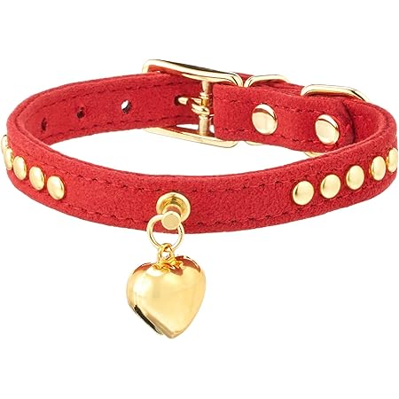 Amazon Ons エレガントカラー ハート鈴 S レッド 猫 超小型犬用首輪 Ons ベーシック首輪 通販