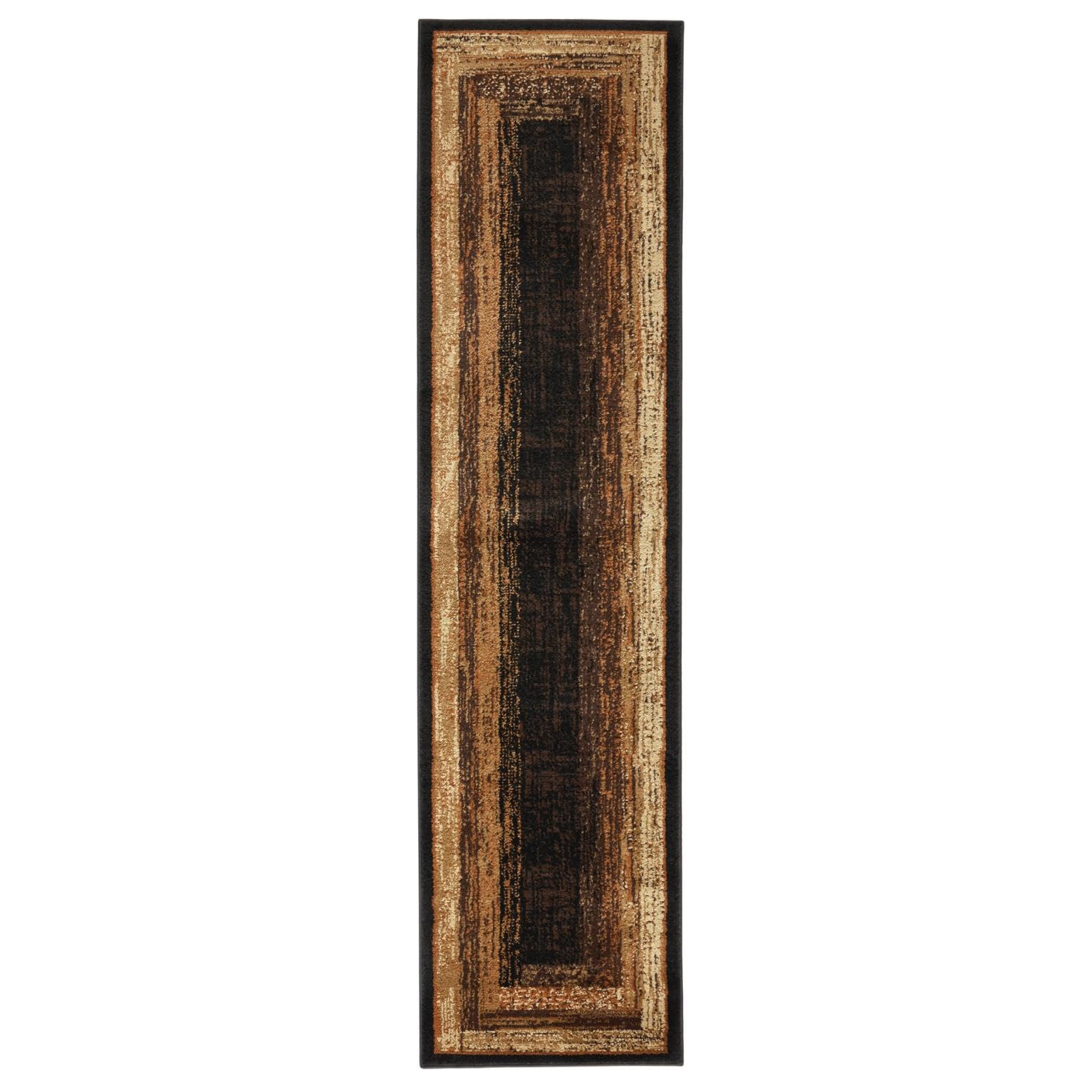 Home Dynamix Royalty Vega Modern Çağdaş Parça Halısı, Siyah/Bej, 1'9"x7'2" Dikdörtgen