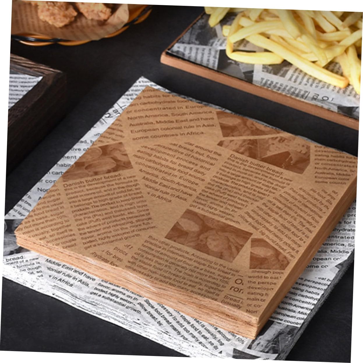 Papier Cuisson 500 Pièces en Pâte de Bois, Séparation D’huile