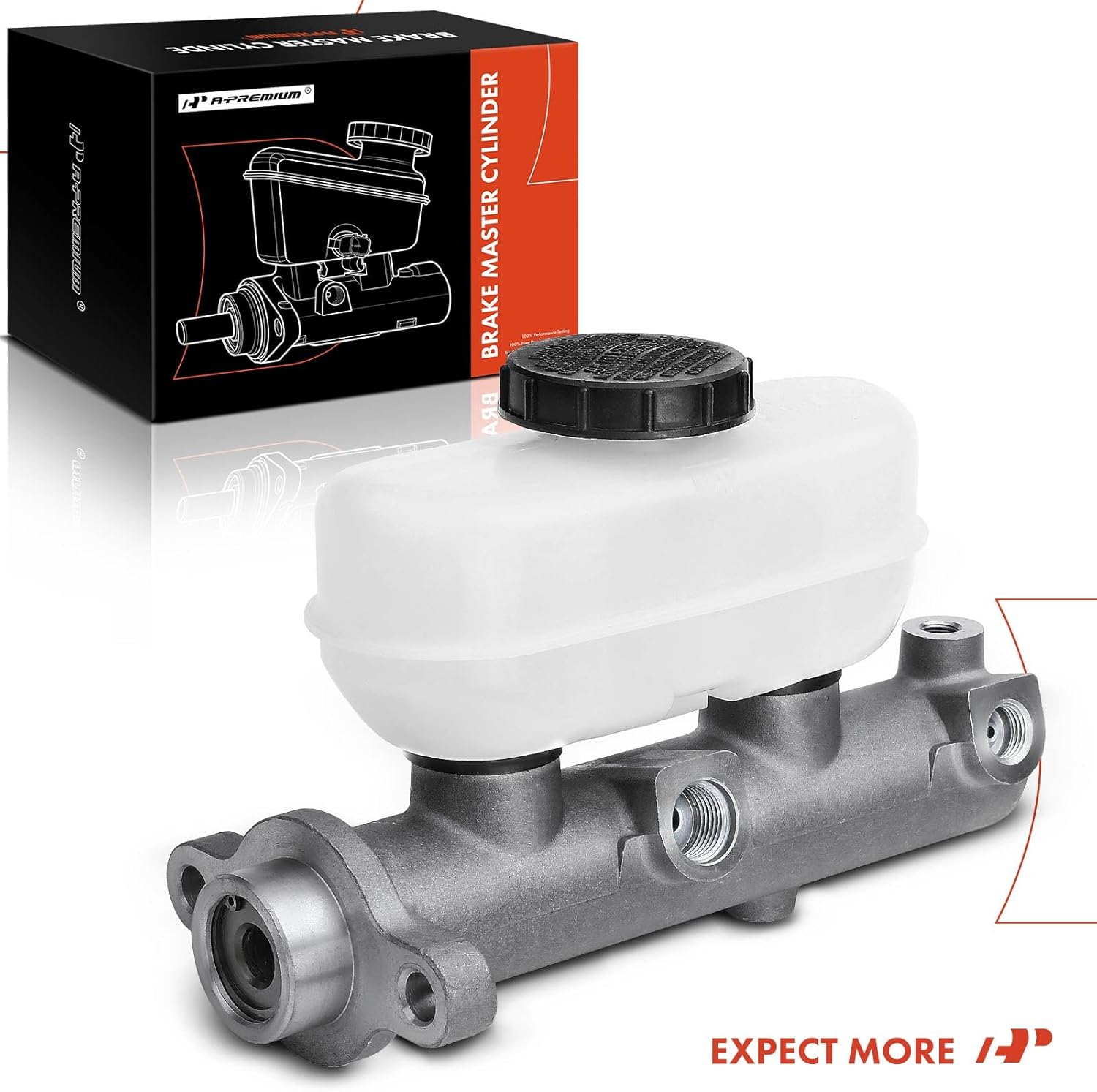 A-Premium Brake Master Cylinder With Sensor Compatible with Ford Vehicles - F-150 1994-2003, F-150 Heritage 2004, Bronco/E-150 Econoline/E-150 Econoline Club Wagon 1994-1996 - Bore Diameter: 1.063 in
