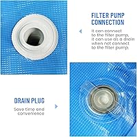 Vista 4 de Piscina sobre el suelo de 10 pies x 30 pulgadas, piscina con marco de metal al aire libre, piscinas familiares de marco redondo para hasta 4