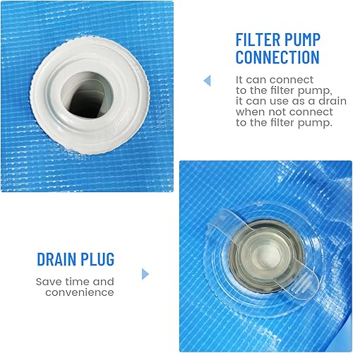 Miniatura 4 de Piscina sobre el suelo de 10 pies x 30 pulgadas, piscina con marco de metal al aire libre, piscinas familiares de marco redondo para hasta 4