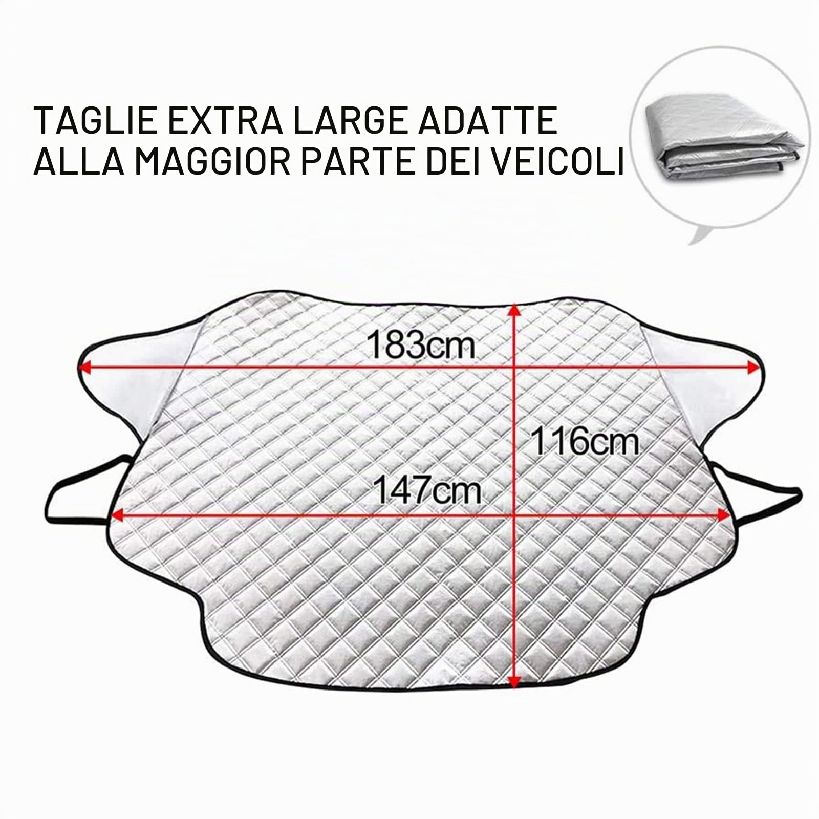 Protezione per parabrezza, parasole per auto anteriore, protezione per parabrezza con magnete, parasole per parabrezza auto, copertura per parabrezza auto, protezione per auto da ghiaccio, neve