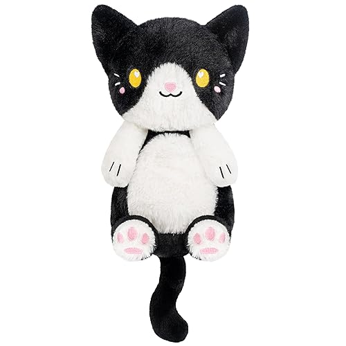 Tuxedo Cat Microwavable 1.5 lbs Unscented Heating Pad for Women and Kids- Cute Soft Cozy Pillow Plush Heatable Warm Stuffed Animals - Kawaii Hot and Cold Plushie - Tuxedo Cat Gifts for Girls and Women - Tuxedo Cat