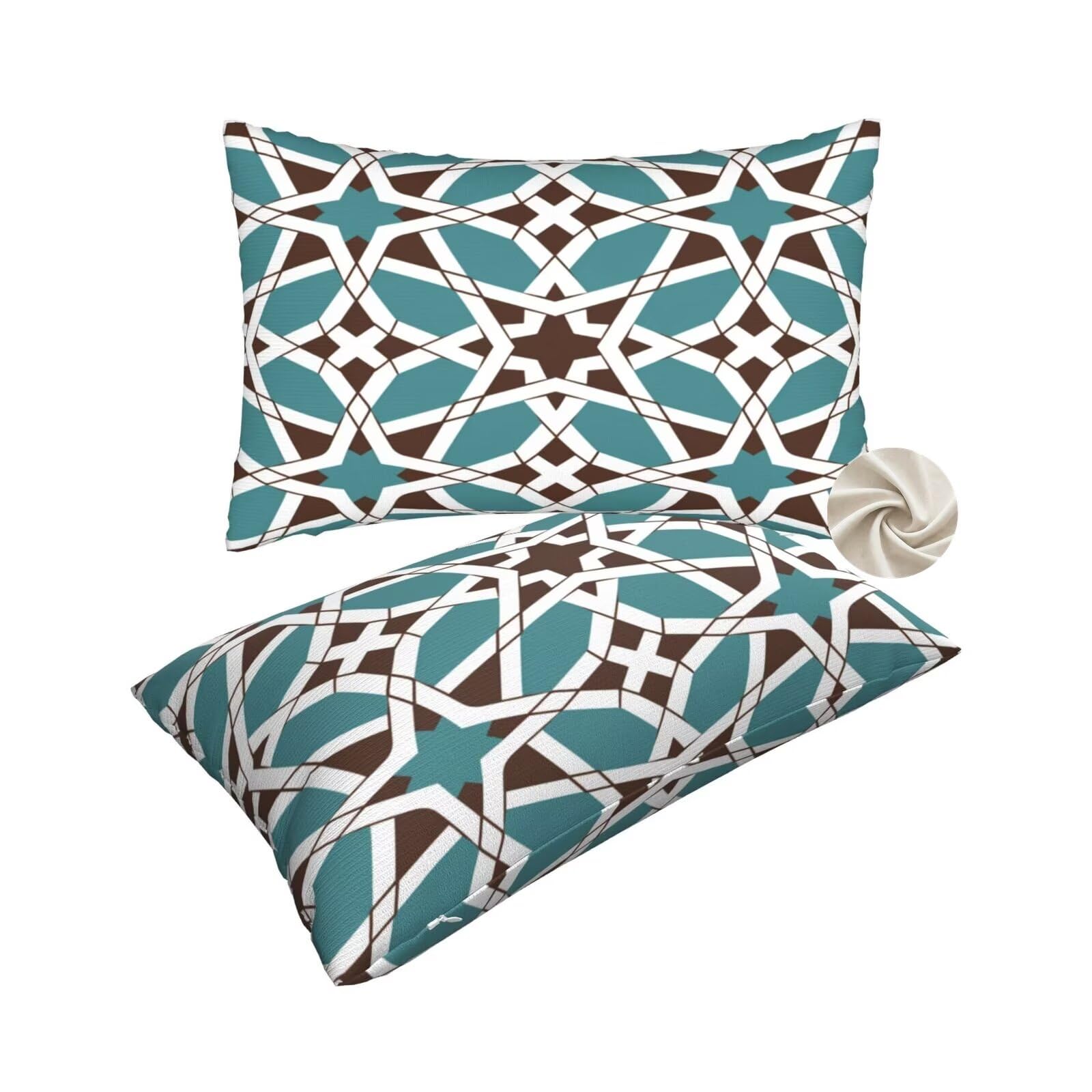Housses de coussin 50x70 cm vert olive lot de 2 pour canapé et lit