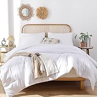 Vista 53 de ROSGONIA Juego de edredón tamaño Queen, color gris carbón, 3 piezas (1 edredón gris oscuro y 2 fundas de almohada) para todas las estaciones, ropa