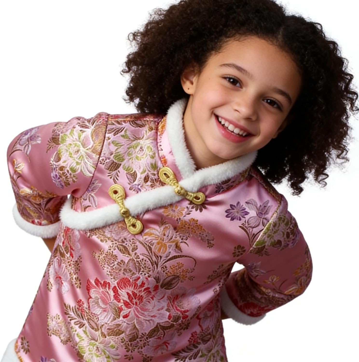 Baby Girls Dress Chinese Qipao Outfits Traditional Cheongsam Tang Quilted Dresses New Year Costumes Coat