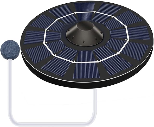 ulapithi 5 Pcs Aquarium Air Pump Oxygenator | Solar Pond Aerator Oxygen Pump - Aerator with Aquarium Oxygen Panels and Air Bubble Stone, Small Pond