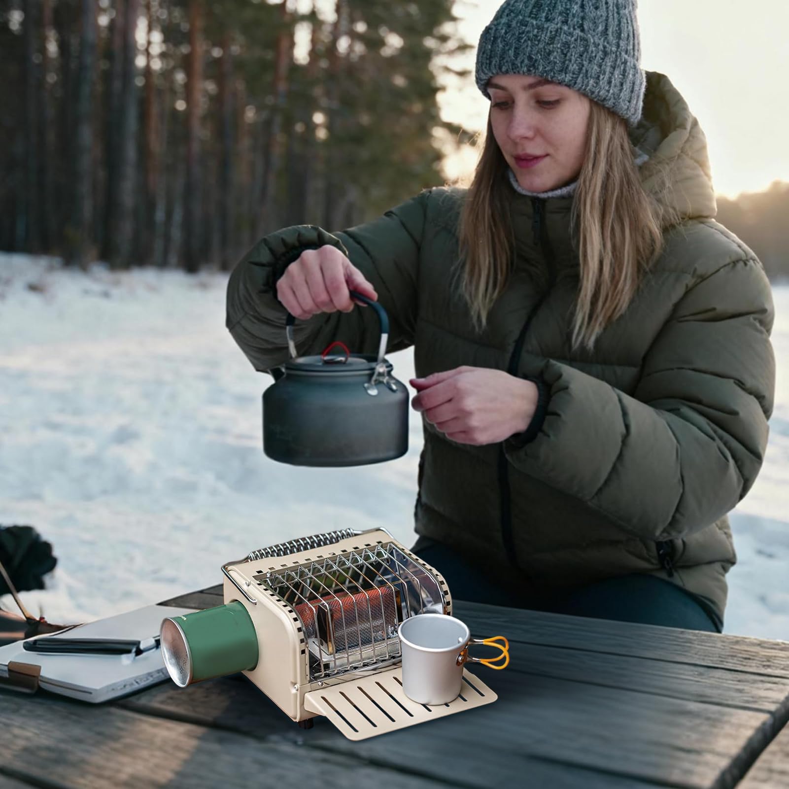 Calentador De Camping Calentamiento De Manos Ajustable