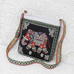 SHIDXIB 2Pcs Ethnic Style Crossbody Bag Elephant Embroidery