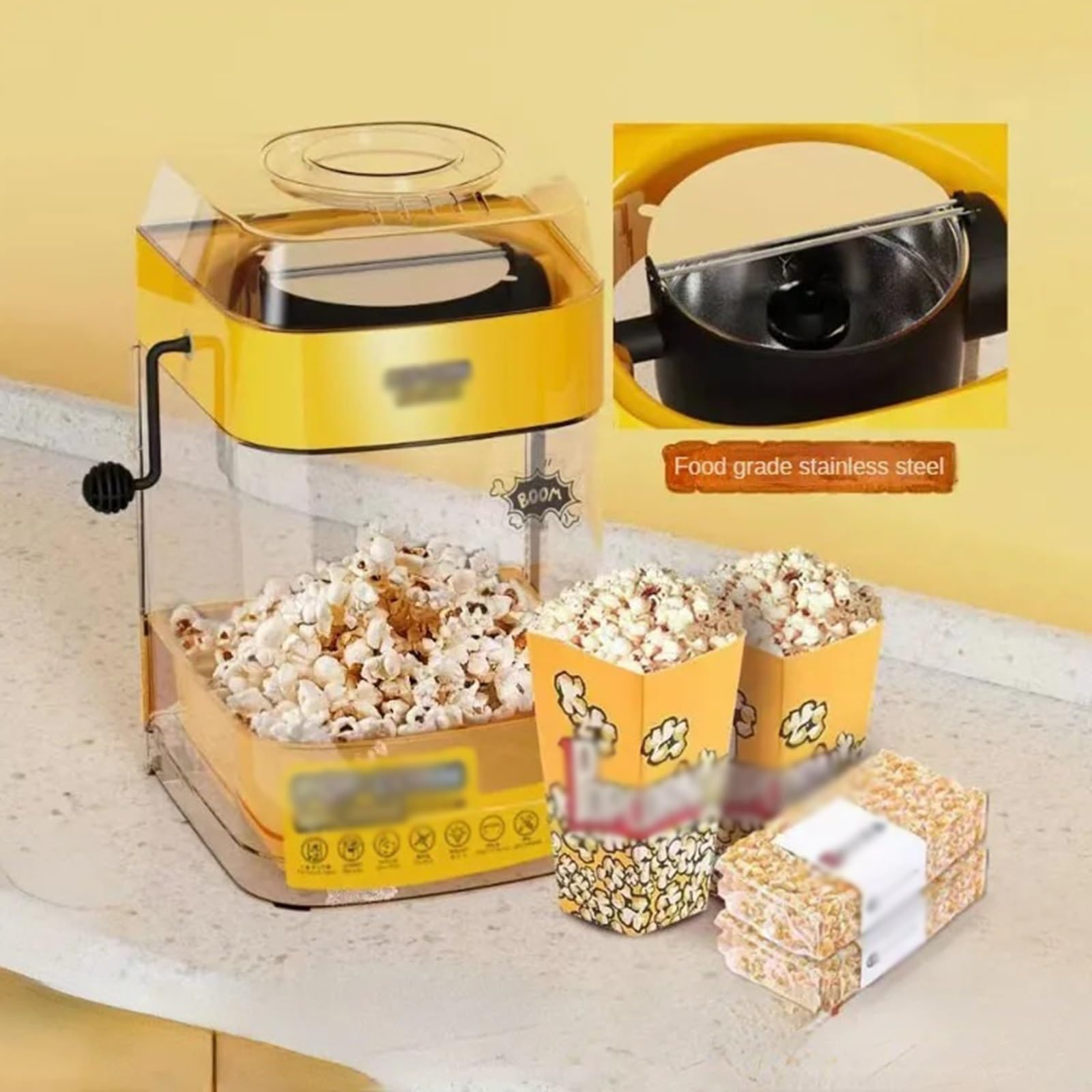 Palomitas de maíz Máquina automática de palomitas maíz eléctrica pequeña comercial for el hogar máquina de palomitas de maíz