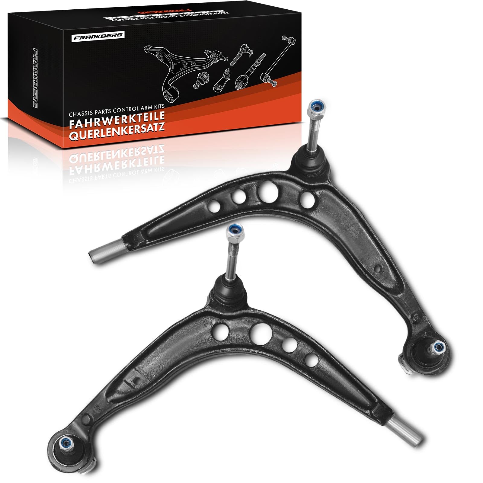 Frankberg 2 brazos de control inferiores del eje delantero 31121136529 | eje delantero, abajo, 31121136529; Compatible con: Z3 E36, Serie 3 Compact E36, Serie 3 Touring E36, Z3 Coupé E36