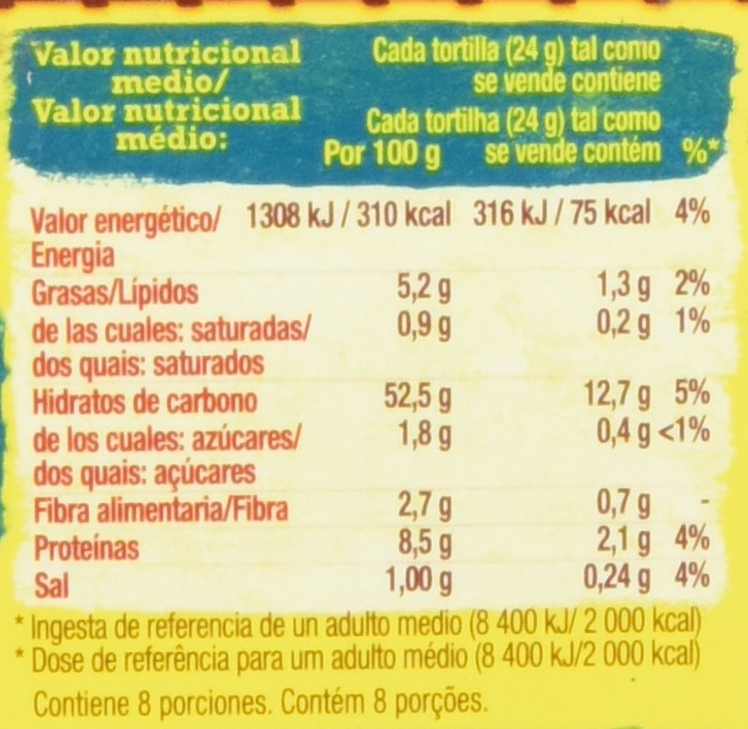 Old El Paso Tortillas de Trigo Barquitas, Fáciles de Llenar, Sin Conservantes, 8 Unidades, 193g