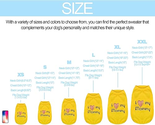 Miniatura 3 de Chaleco expresivo para mascotas camisa sin mangas para perro con eslogan "I Love My Mommy", ideal para chihuahuas, caniches, yorkies y más - Diseño