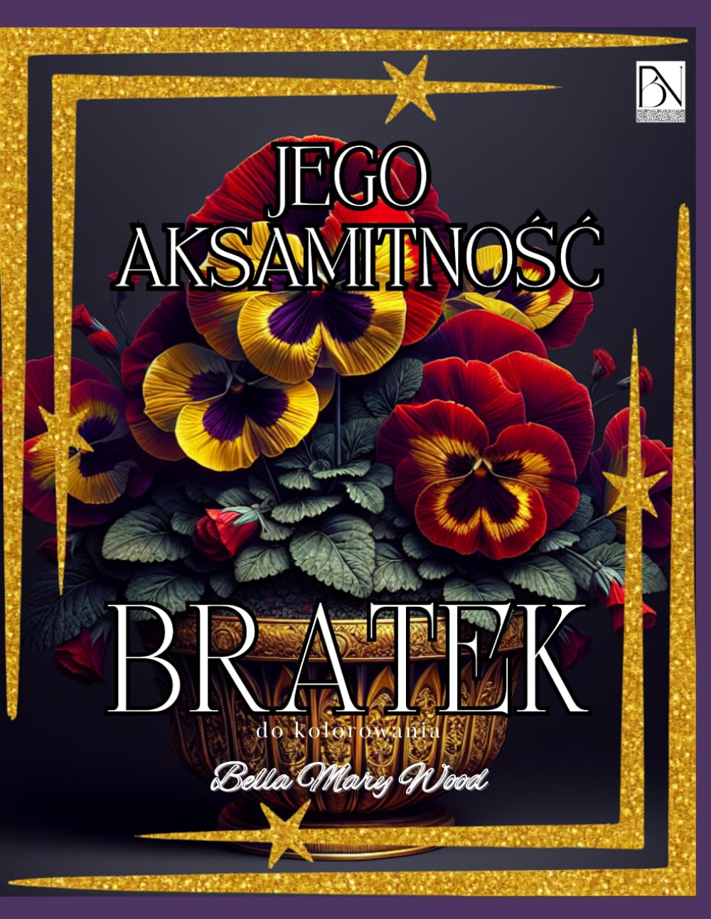 Jego Aksamitność Bratek do kolorowania: kolorowanka kwiaty