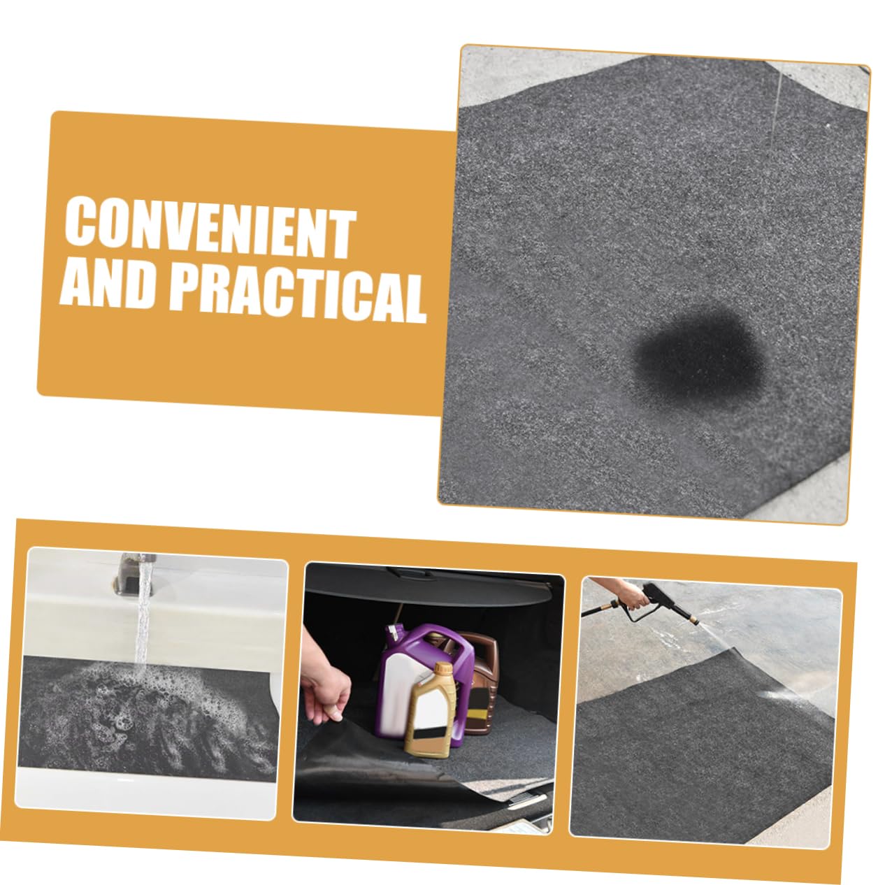 SOLUSTRE Tapis de Sol pour Garage en Feutre, Protection L’Huile, Lavable, pour Atelier et Garage, Surface Sûre et Stable, Entretien Facile