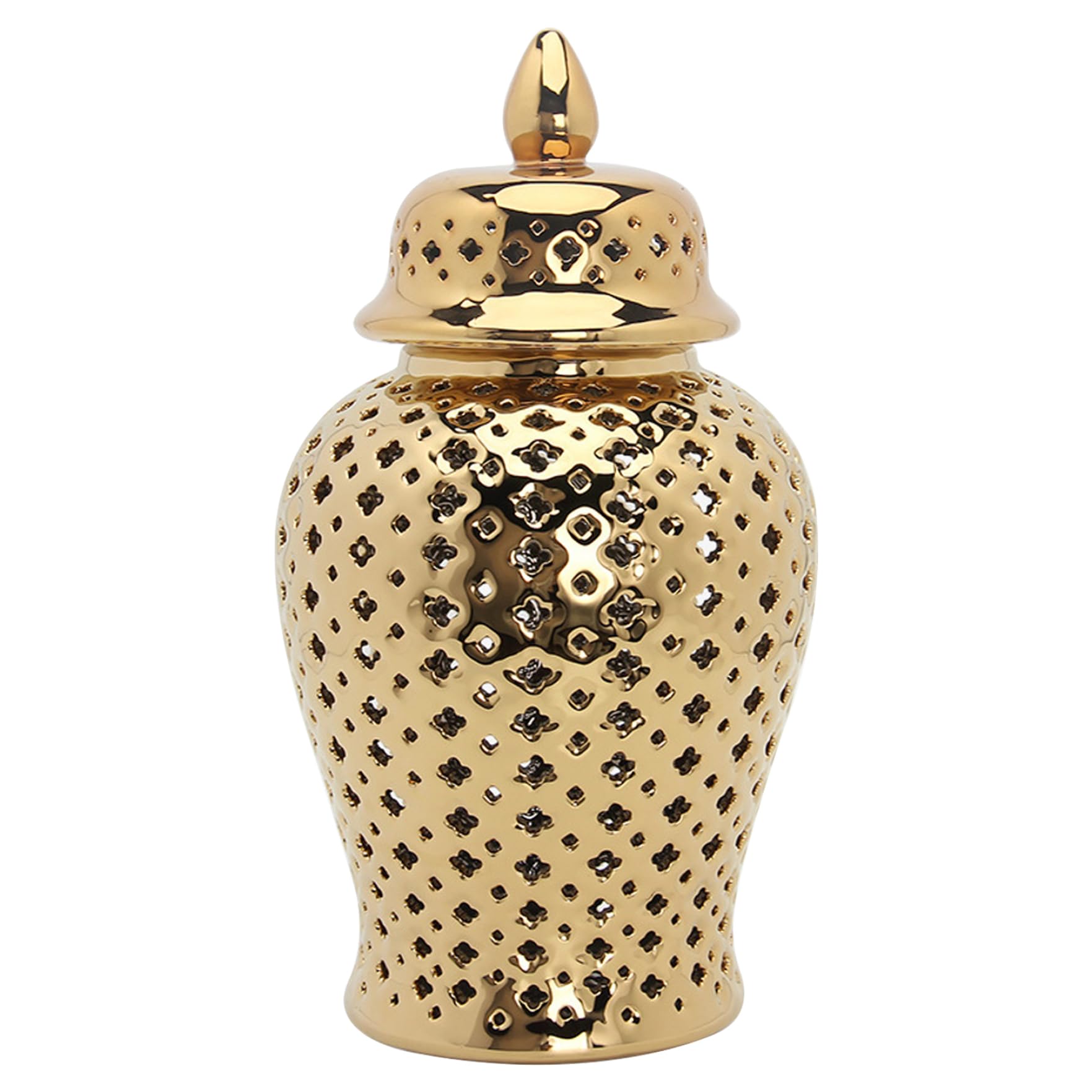 Pot de gingembre vase céramique doré 5,9x11 pouces décoration salon meuble TV