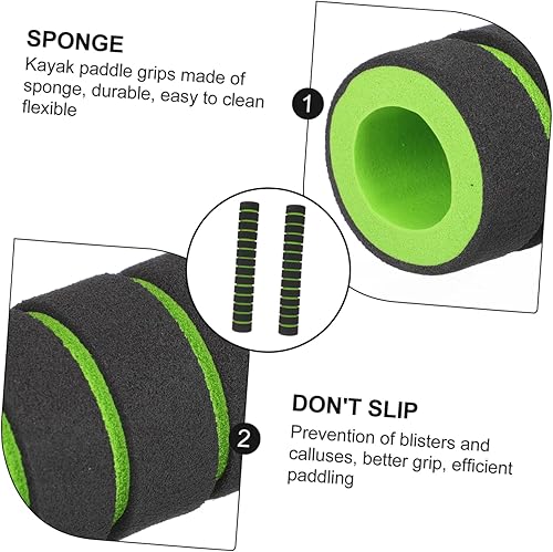 Miniatura 7 de BESPORTBLE 3 pares remos no cubierta negro asas kayak accesorios ciclismo kayak paddle Grips no-