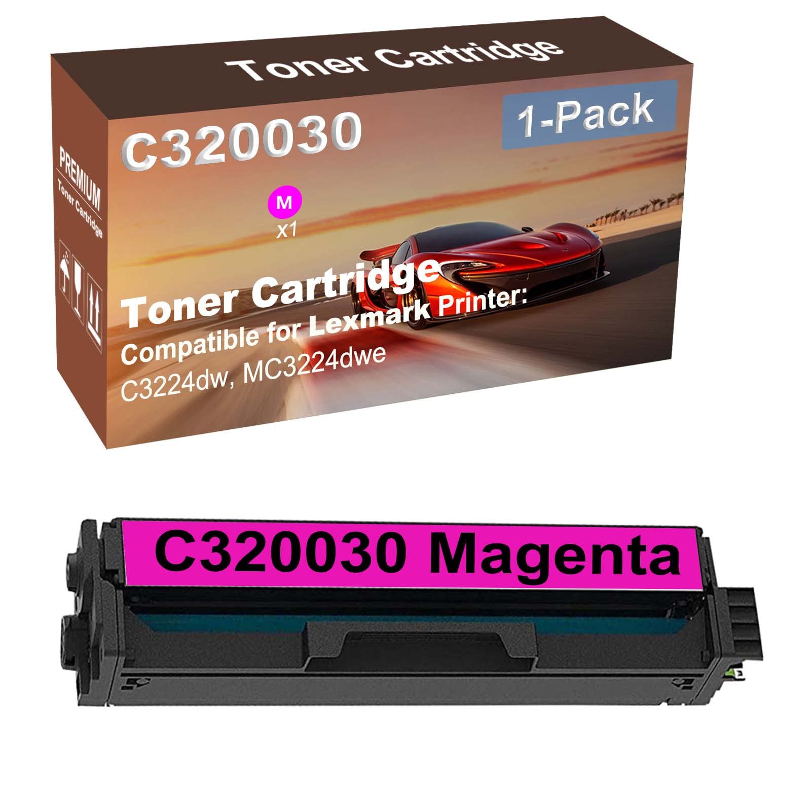 1-Pack (Magenta) Compatible C3224dw, MC3224dwe Printer Toner Cartridge High Capacity Replacement for C320030 Toner Cartridge