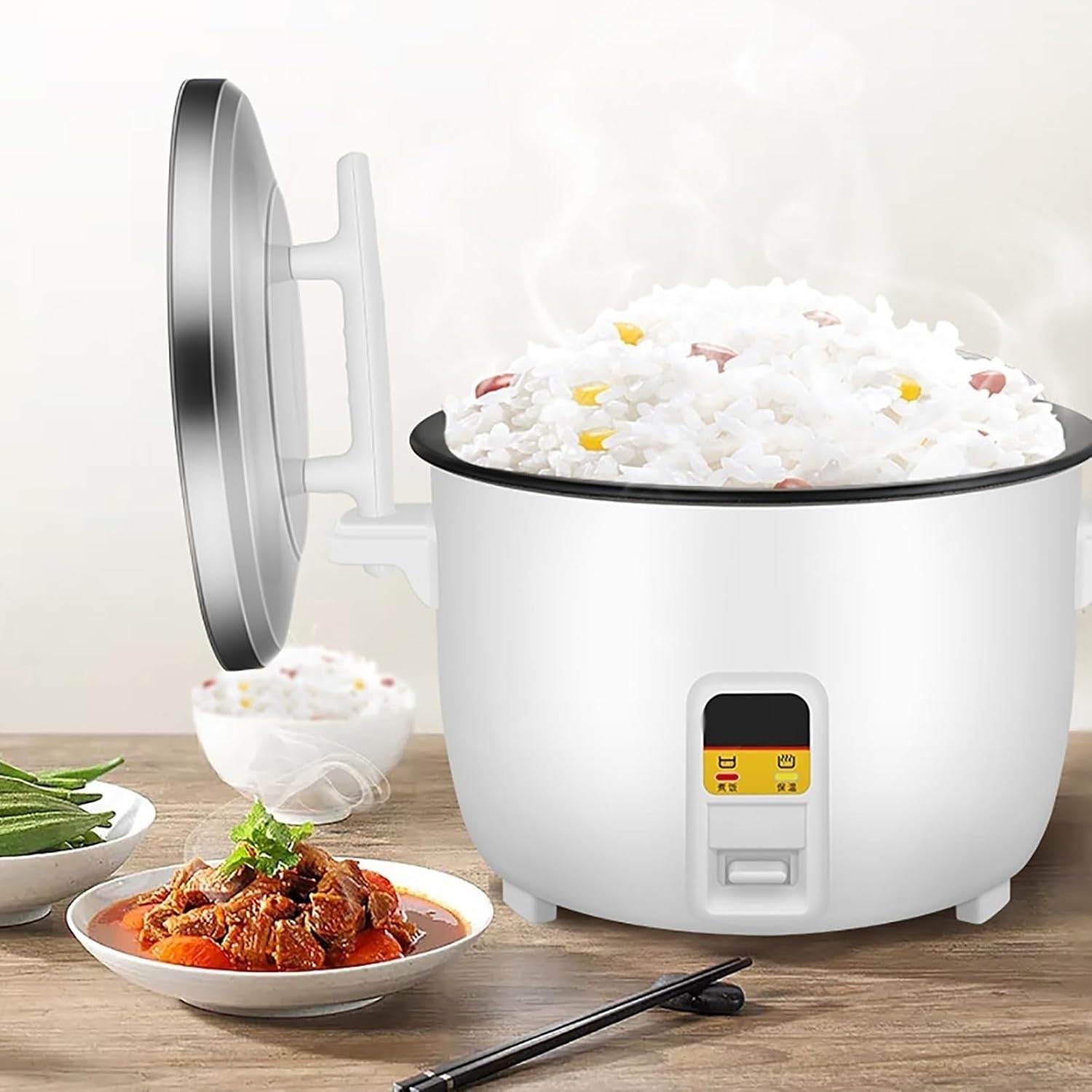 Rice Cooker Large Capacity (8-23L) Canteen Hotel Commercial Hotel Home Old-fashioned Large Rice Cooker 4-40 People 220-240V US/EU(23L)