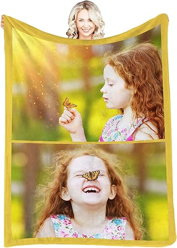 Miniatura 1 de SIMIEEK Manta personalizada con fotos, mantas y mantas hechas en Estados Unidos, mantas personalizadas con fotos y texto para adultos, niños,