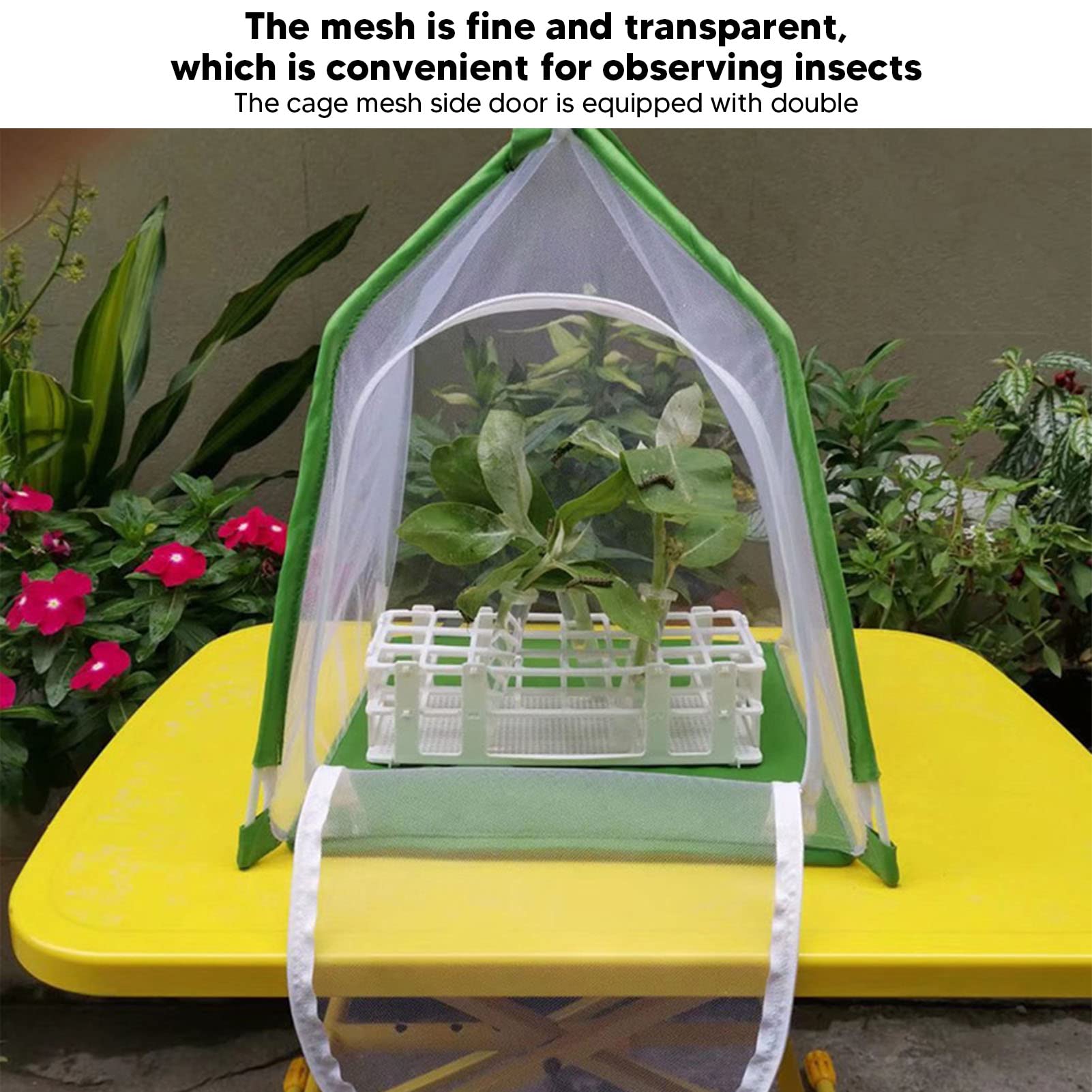 Filet à Papillons Pliable - Habitat Jardin 30x40 Cm Avec Fermeture éclair, Pour Observer Et Protéger Les Papillons - Projets Scientifiques Extérieurs