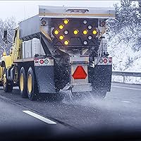Vista 6 de Letrero reflectante de movimiento lento para vehículo, triángulo de vehículo de movimiento lento, 14 x 16 pulgadas, 80 mil de grosor, de plástico