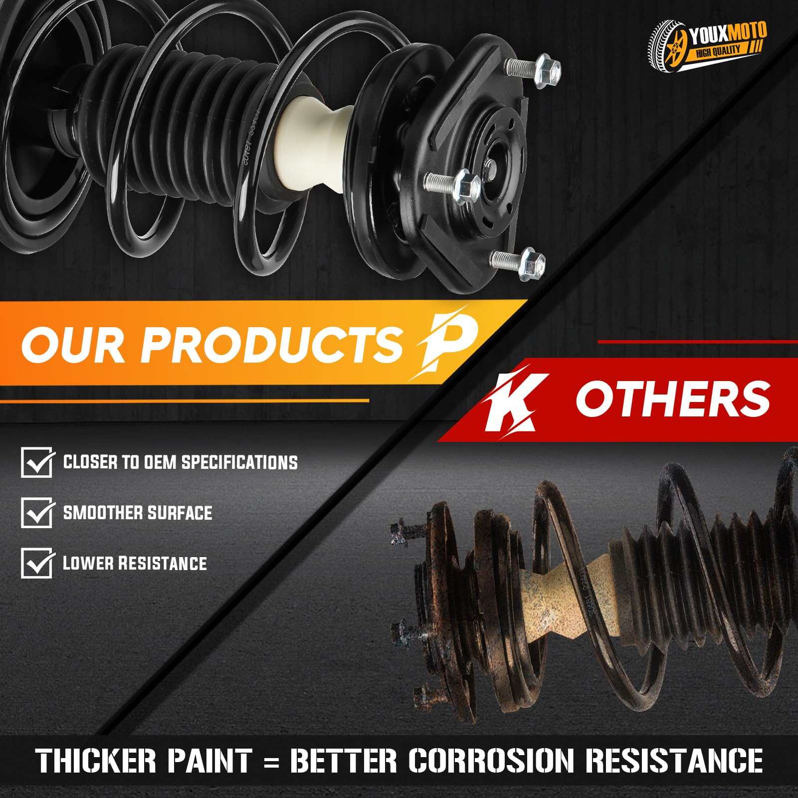 Amazon.com: Front Complete Strut Shock Absorber Fit for Toyota  