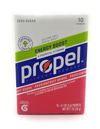 Propel Energy Boost Electrolyte Drink Packets - Passionfruit Guava - 1 box - 10 packets