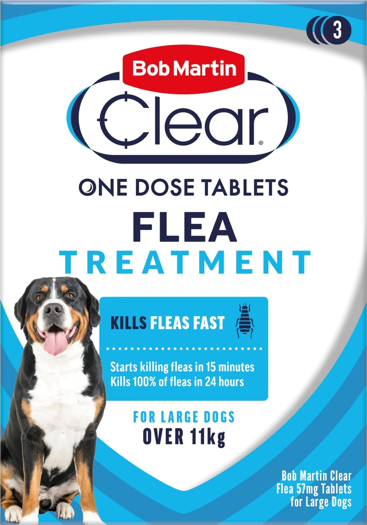 Bob Martin Clear Large Dog Flea Treatment Tablets 57mg - 3 Pack