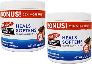 Palmer's Cocoa Butter Formula with Vitamin E, Body Moisturizer, Relieves Rough, Dry Skin, Smoothes Marks & Tones Skin, ("Bonus") 4.4 OZ Jar - 2 Pack